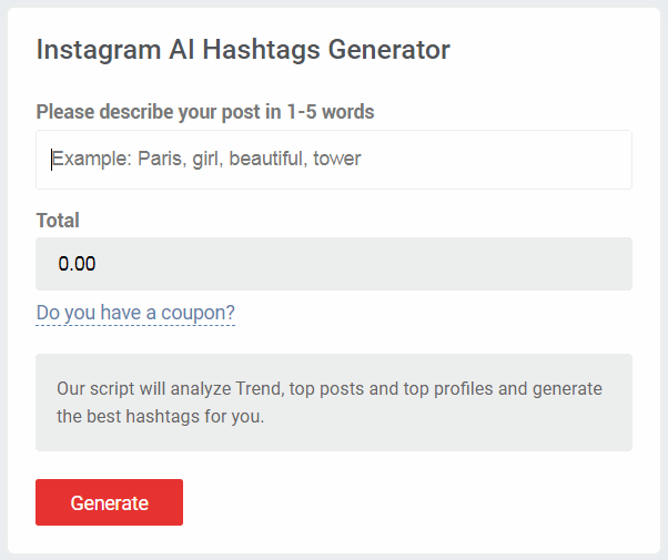 How to order Hashtag Generator
