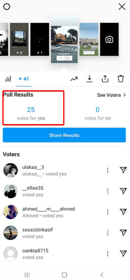 Instagram Poll Votes