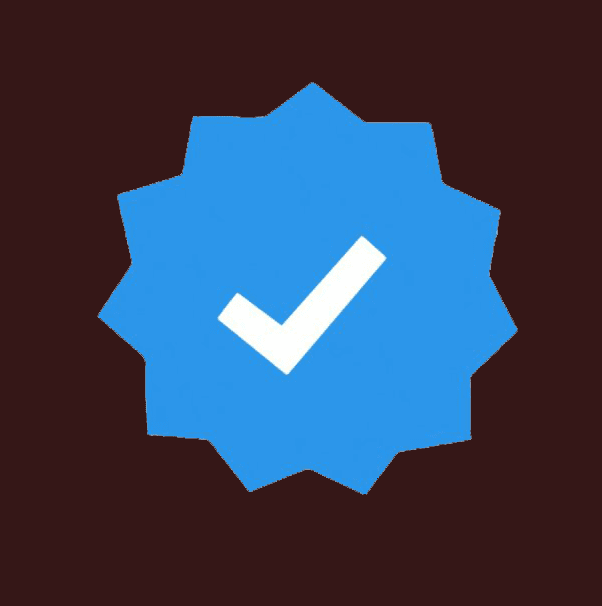 Blue icon for verified social media profile. Kit with four icons. Approved  sign. Blue star with check rounded corners. Top page logo with approval ico  Stock Vector Image & Art - Alamy