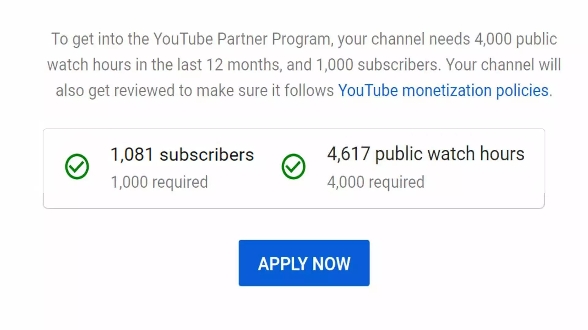 YouTube осигуряване на монетизация